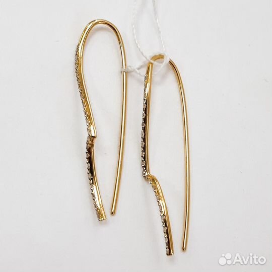 Золотые серьги с бриллиантами (20050)