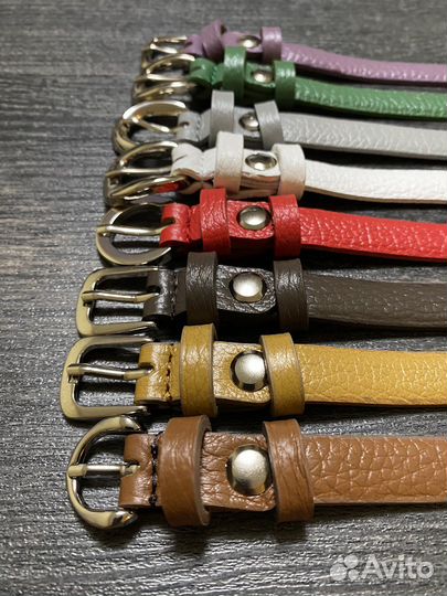 Женский ремень натуральная кожа 1,5см