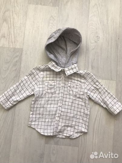 Рубашка с капюшоном р-р 62