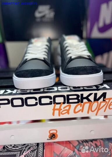 Nike Blazer Low Black White Swoosh (Арт.57782)