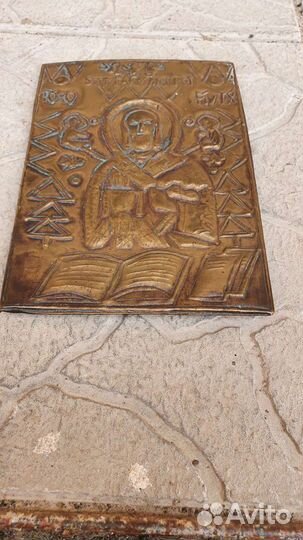 Икона николай чудотворец старообрядческая латунная