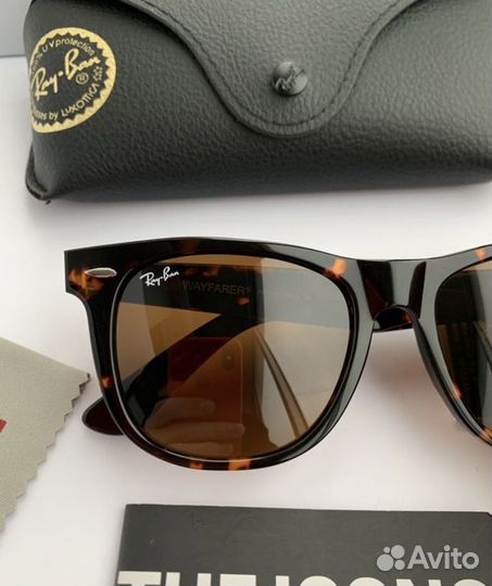 Очки ray ban wayfarer 54 коричневые