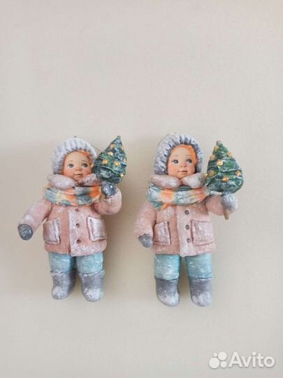 Ватные елочные игрушки