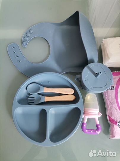 Силиконовая посуда для кормления, бутылочки