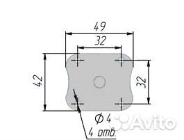 Опора декоративная ADJ8.100.BL H100+18мм черный ма