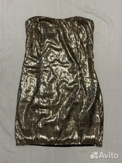 Платье в пайетках мини
