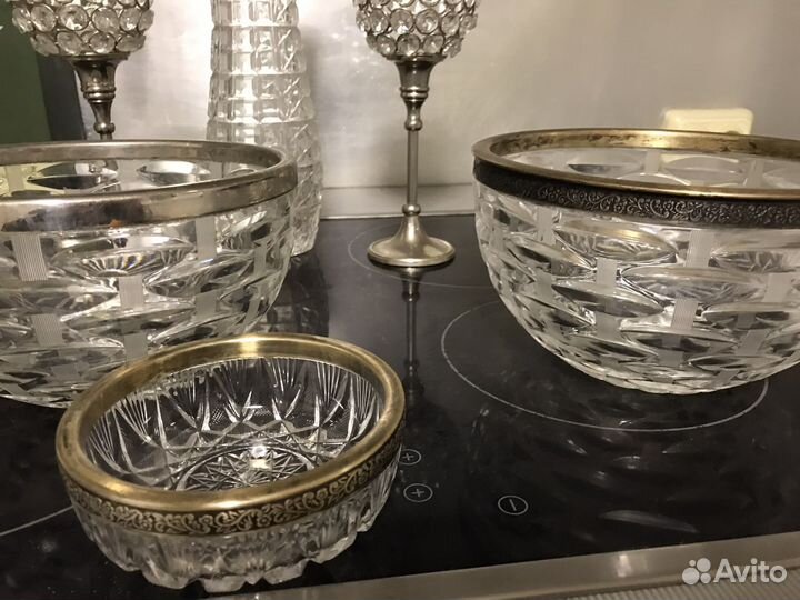 Хрусталь с мельхиором