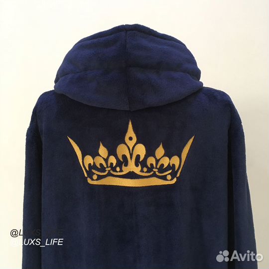 Плюшевый халат с именной вышивкой на заказ