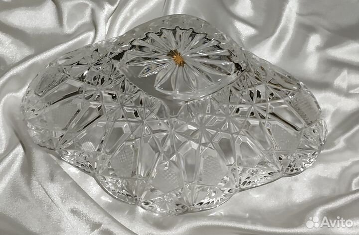 Редкая большая ладья. Хрусталь. Чехословакия