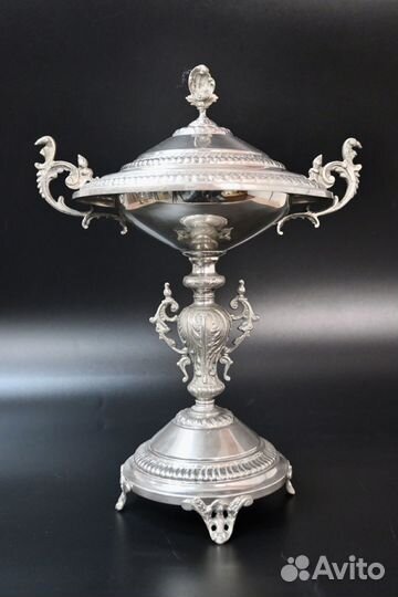Сахарница ампир. Серебрение. Швеция