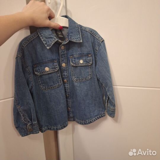 Джинсовая рубашка 98