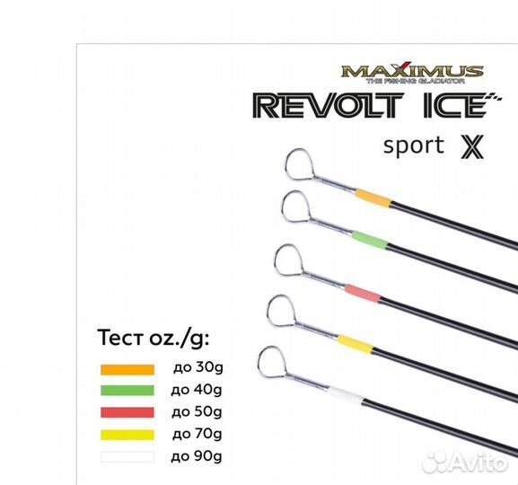 Зимняя удочка Maximus revolt ICE sportx 0,75м 40гр
