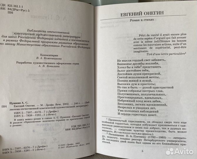 Пушкин евгений онегин