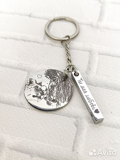 Брелок с гравировкой, жетон гравировка