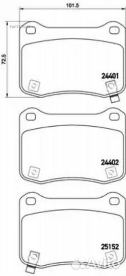 Brembo P83134 P83134 колодки дисковые задние\ Lexu