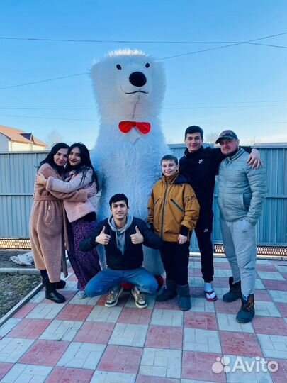 Белый Мишка Поздравление Чебурашка на Праздник