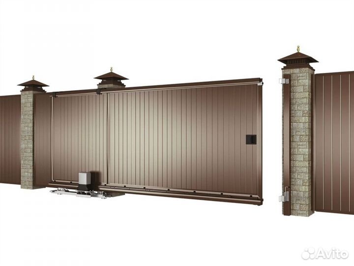 Откатные ворота металлические 5,1*1,9