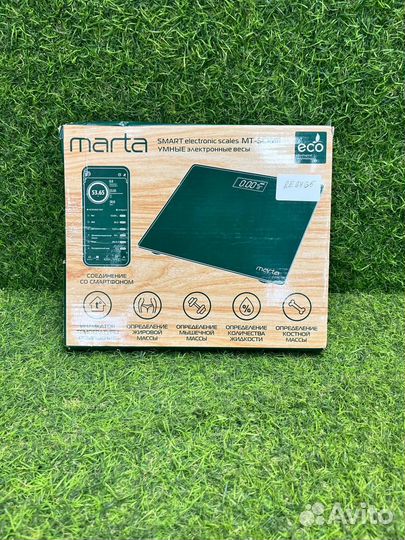 Marta MT-SC1691 желто-зеленый LCD весы напольные