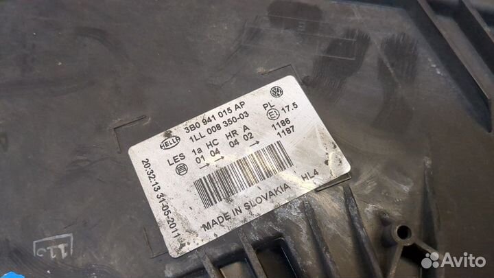 Фара (передняя) левая Volkswagen Passat 5, 2002