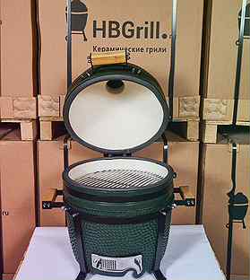 Керамический гриль Kamado HBGrill, 40 см. Green