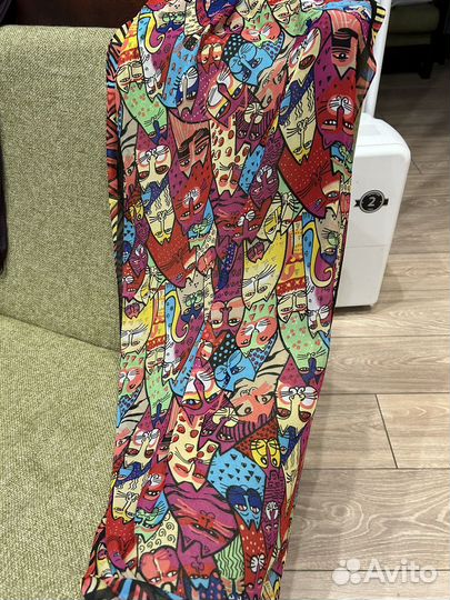 Шифоновый шарф кошки