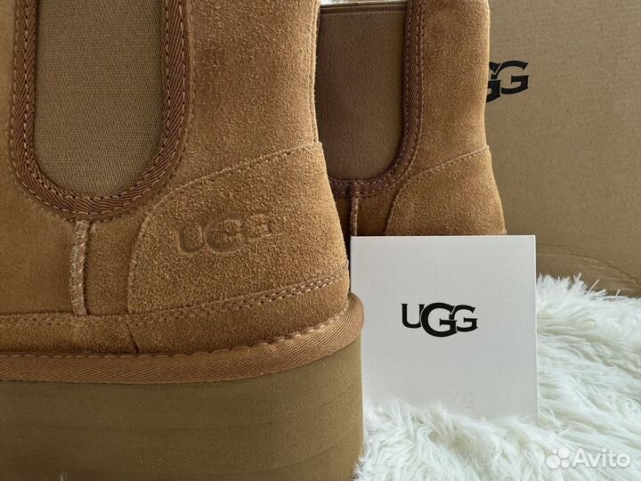 Ugg Neumel Platform Chelsea Chestnut New