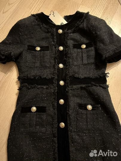 Твидовое платье zara