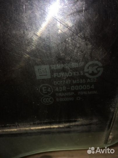 Стекло двери задней левой Chevrolet Cruze