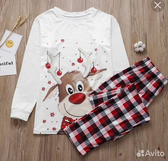 Новогодние семейные пижамы family look