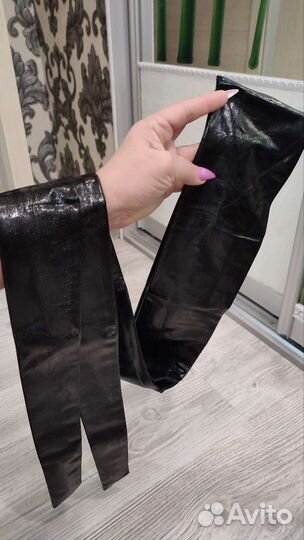 Пояс для шубы куртки лаковый новый