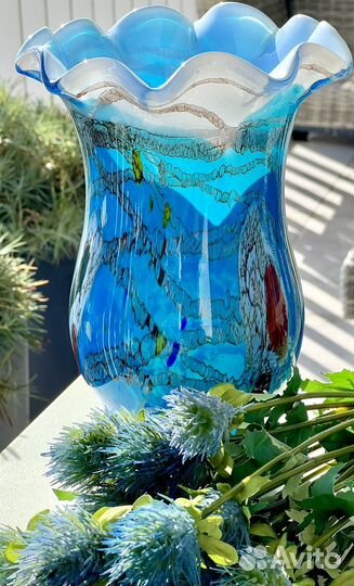 Ваза цветное стекло