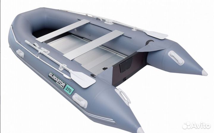 Надувная лодка gladiator B370AL серая