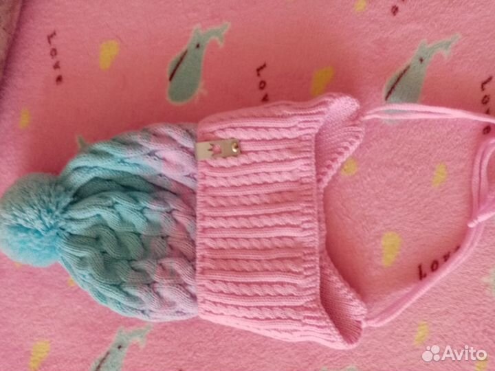 Шапка для девочки 3-6 лет