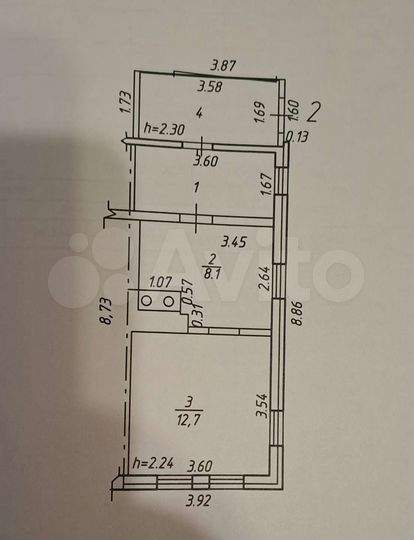 Дом 32,9 м² на участке 4 сот.