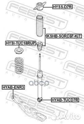 Сайлентблок заднего амортизатора hyabtucd7R Febest