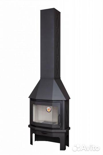 Камин мюнхен пристенно-угловой черный