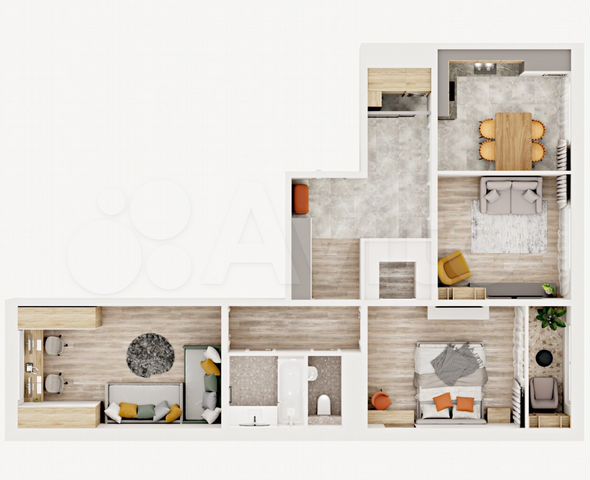 3-к. квартира, 78,3 м², 6/17 эт.