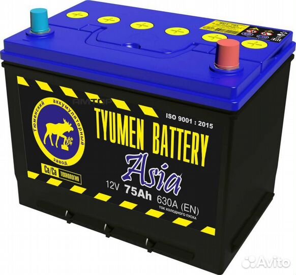 Tyumen battery 6CT75L1asia Аккумулятор asia 75 а/ч