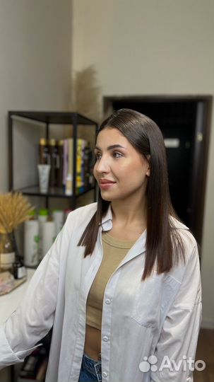 Кератиновое выпрямление волос ботокс полировка