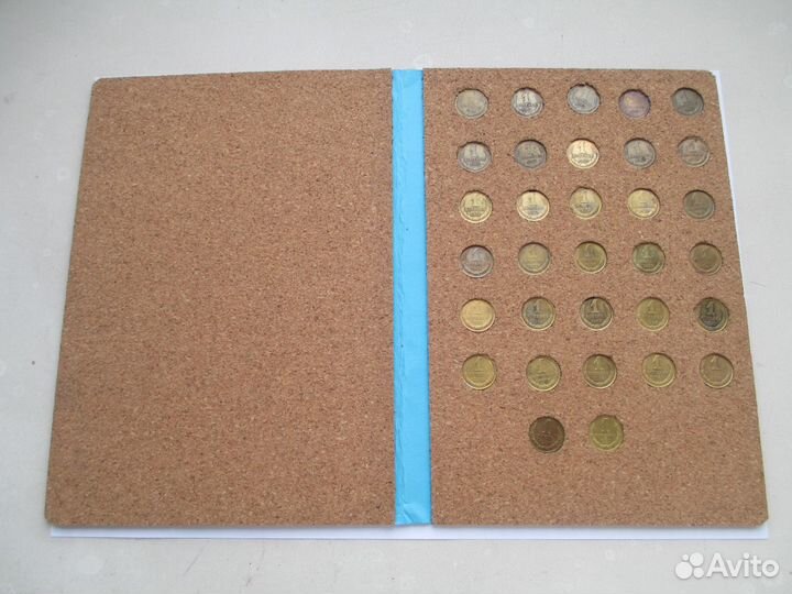 1 копейка СССР.32 штуки на планшете 1961-1991
