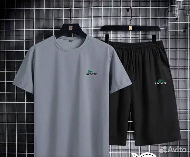 Летний спортивный костюм с шортами Lacoste