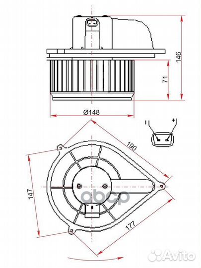 Мотор отопителя салона Peugeot Boxer 94-06