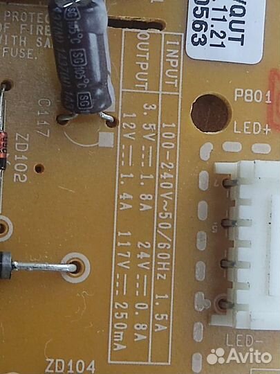 Блок питания и майн LG 32LB563V