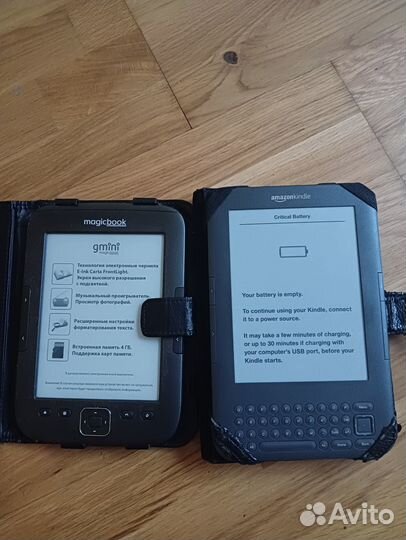 Kindle 3 и Gmini t6lhd lite книги экраны