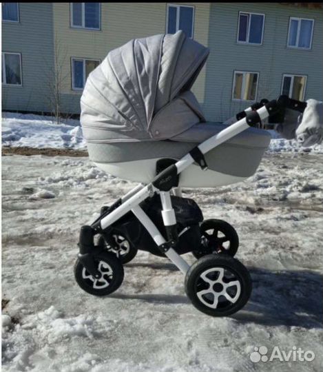 Коляска adamex barletta 3 в 1 (вставки экокожа)
