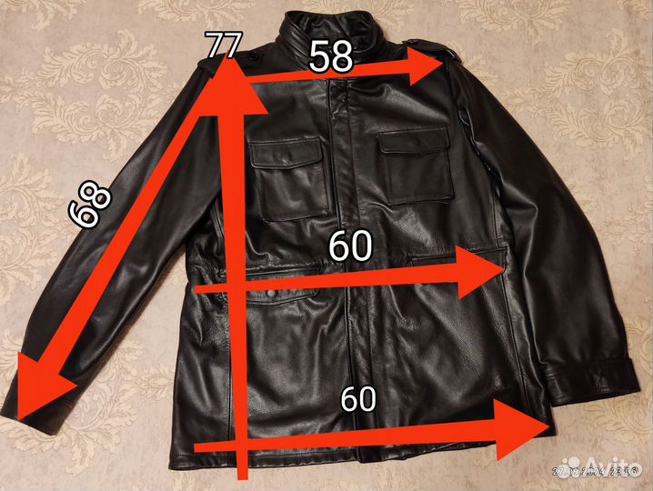 Кожаная куртка мужская 6xl Новая