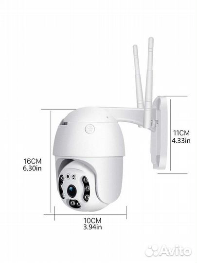 Камера видеонаблюдения ip wifi уличная поворотная