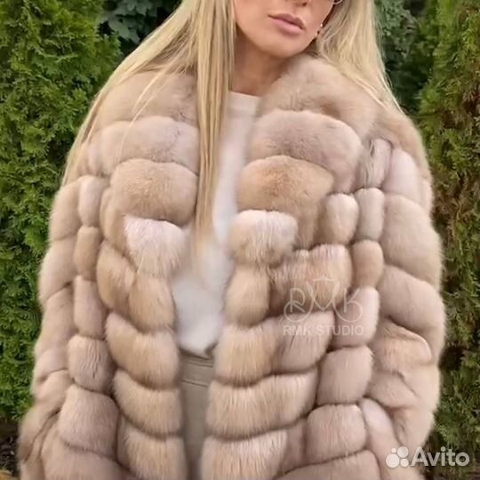 Шуба из светлого соболя