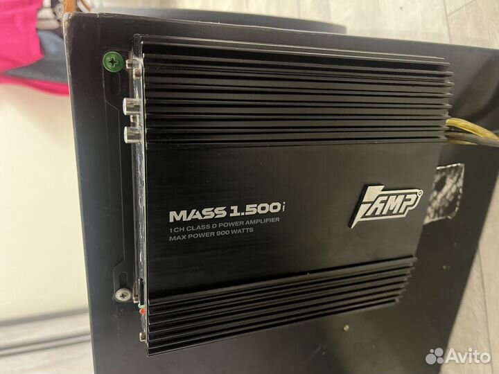 Сабвуфер 12 номинал 500Watt+моноблок