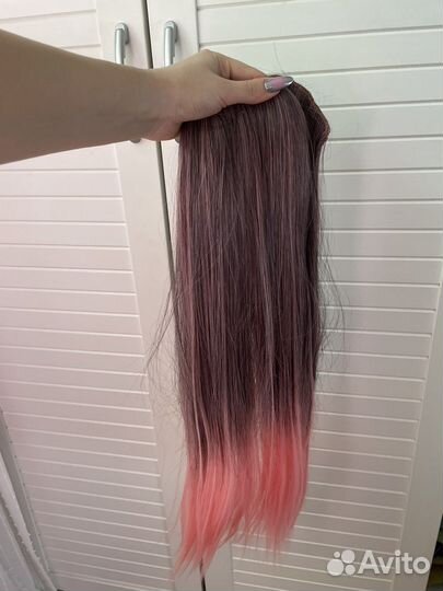 Волосы на заколках искусственные